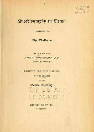 Autobiography in verse