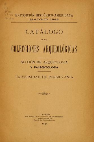 Catálogo de las colecciones arqueológicas