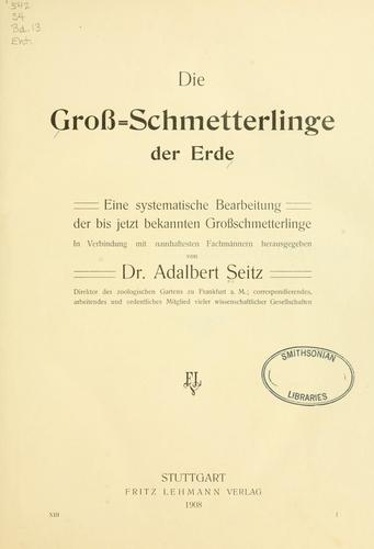 Die Gross-Schmetterlinge der Erde