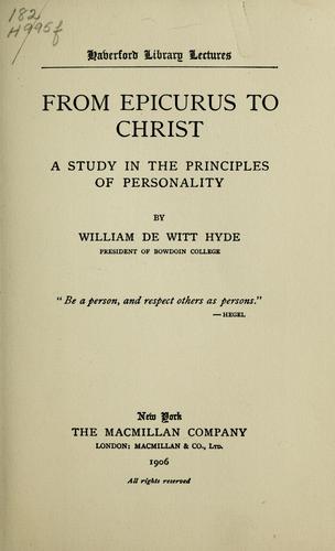 From Epicurus to Christ