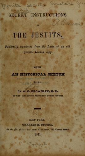 Secret instructions of the Jesuits