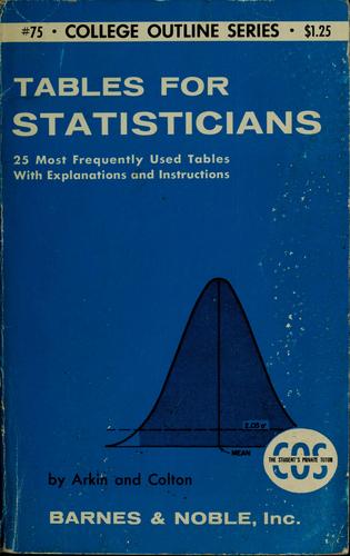 Tables for statisticians