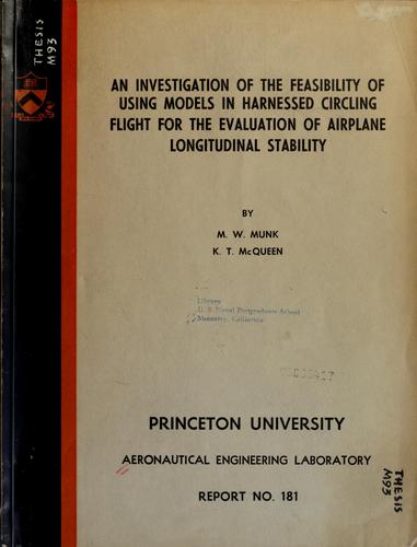 Investigation of the feasibility of using models in harnessed circling flight for the evaluation of airplane longitudinal stability