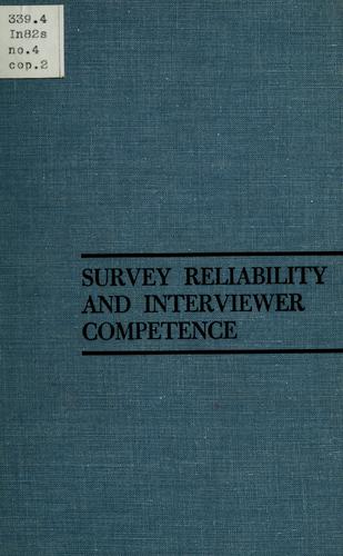 Survey reliability and interviewer competence