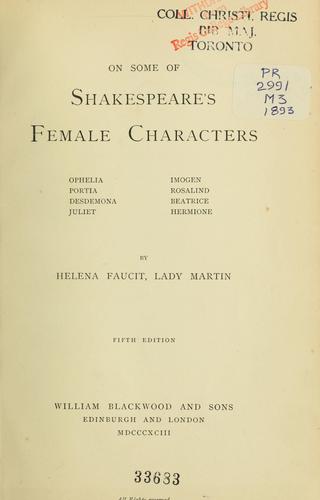 On some of Shakespeare's female characters