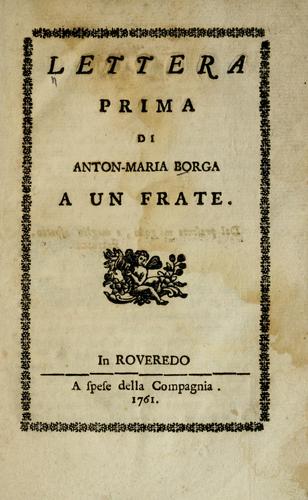 Lettera prima a un frate