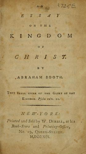 An essay on the kingdom of Christ