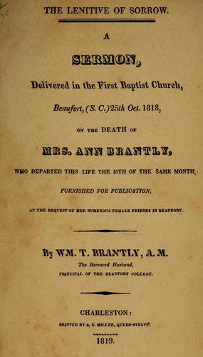 The lenitive of sorrow