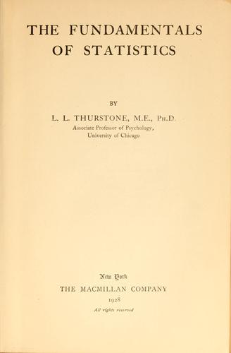 The fundamentals of statistics
