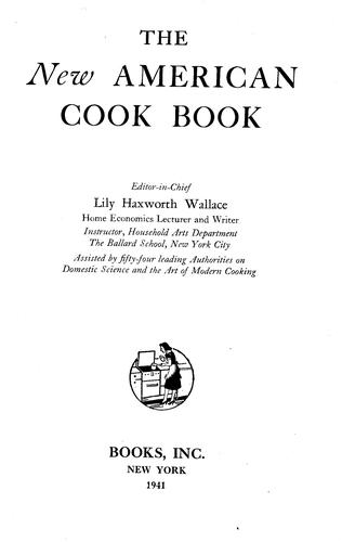 The new American cook book