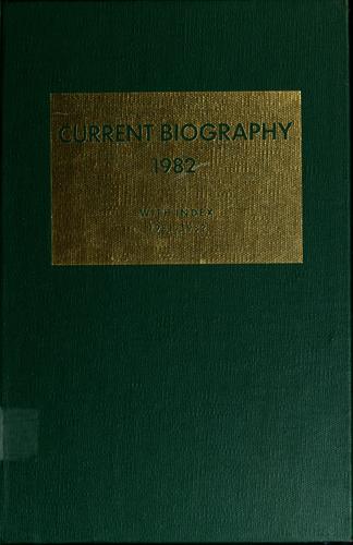 Current biography yearbook, 1982