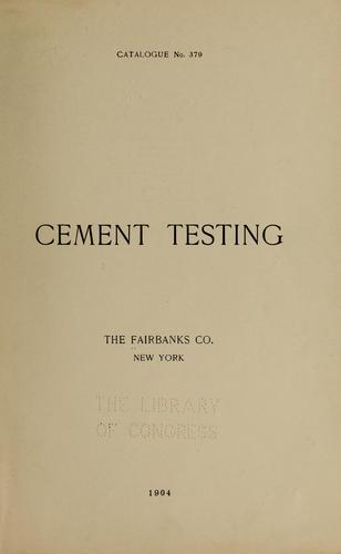 Cement testing