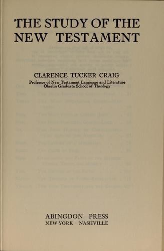The study of the New Testament