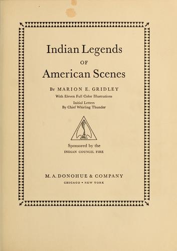 Indian legends of American scenes