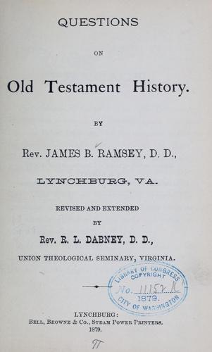 Questions on Old Testament history...