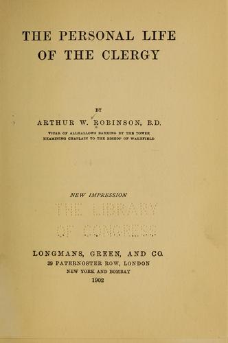 The personal life of the clergy