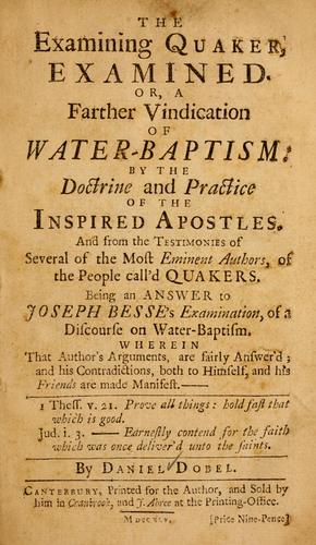 The examining Quaker examined
