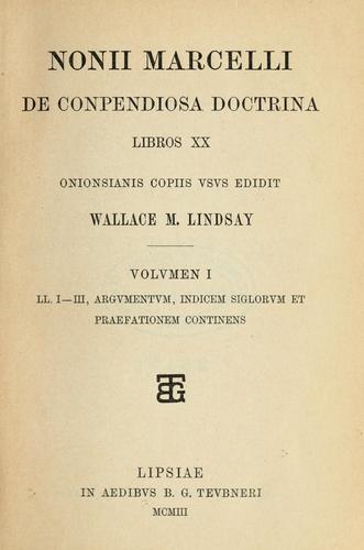 De compendiosa doctrina libros xx, Onionsianis copiis vsvs
