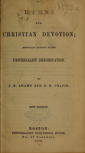Hymns for Christian devotion ...