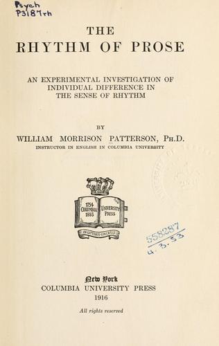 The rhythm of prose