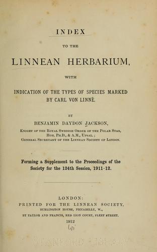 Index to the Linnean Herbarium