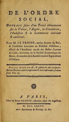 De l'ordre social