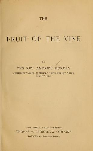 The fruit of the vine