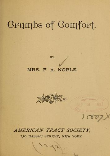 Crumbs of comfort...
