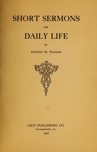 Short sermons for daily life