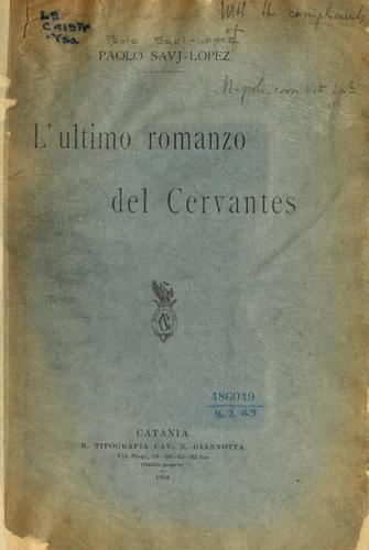 L'ultimo romanzo del Cervantes