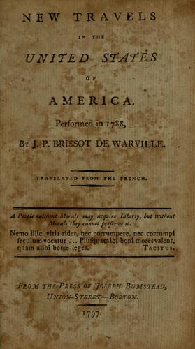 New travels in the United States of America