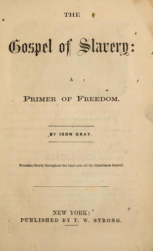 The gospel of slavery