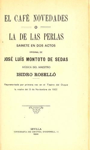 El café Novedades, o, La de las Perlas