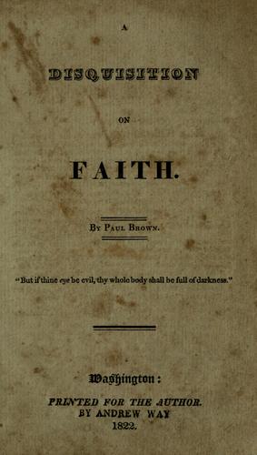 A disquisition on faith