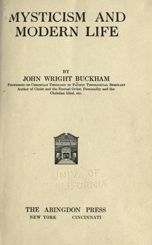 Mysticism and modern life