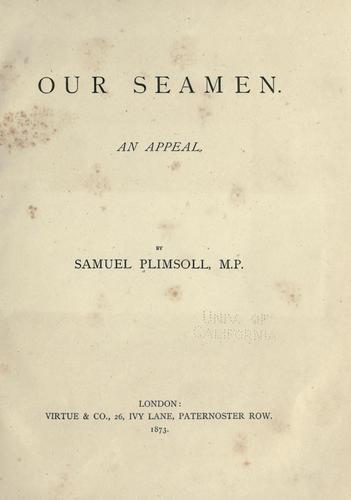 Our seamen. An appeal