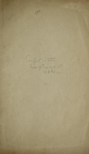 Correspondence of Jefferson Davis and others relating "to the trial and conviction of W. E. Coffman by a military court ..."