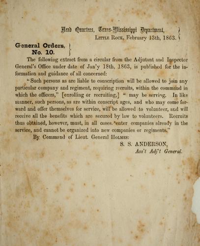 General orders