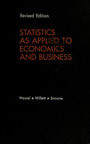 Statistics as applied to economics and business