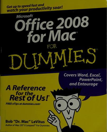 Office 2008 for Mac for dummies