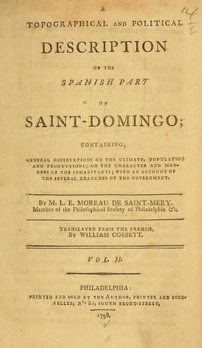 Descripción de la parte española de Santo Domingo