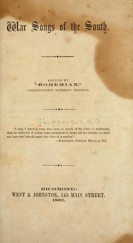 War songs of the South