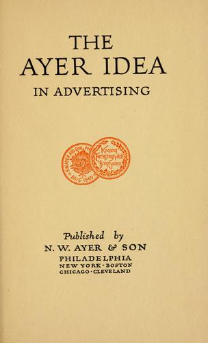 The Ayer idea in advertising