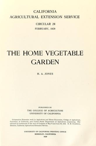 The home vegetable garden