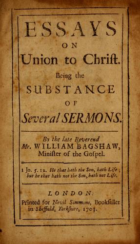 Essays on union to Christ