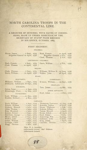 North Carolina troops in the continental line