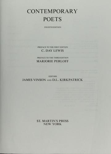 Contemporary poets