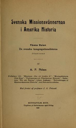 Svenska missionsvännernas i Amerika historia