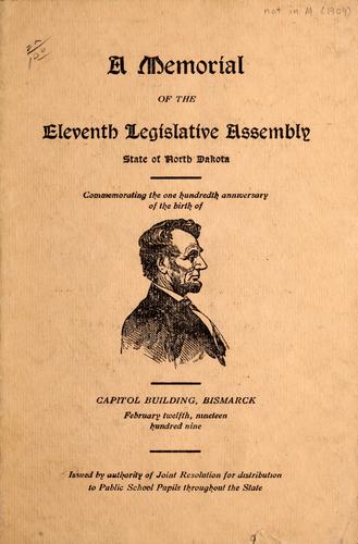 A memorial of the Eleventh Legislative Assembly, state of North Dakota