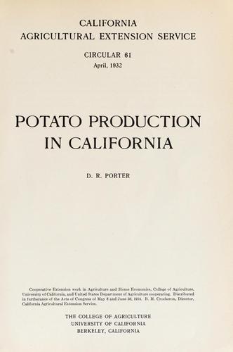 Potato production in California